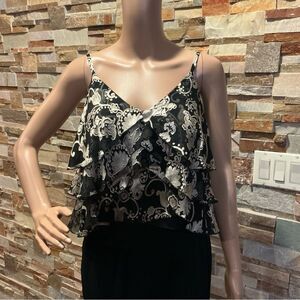 Alice + Olivia Vanessa Tiered Devore Camisole Top